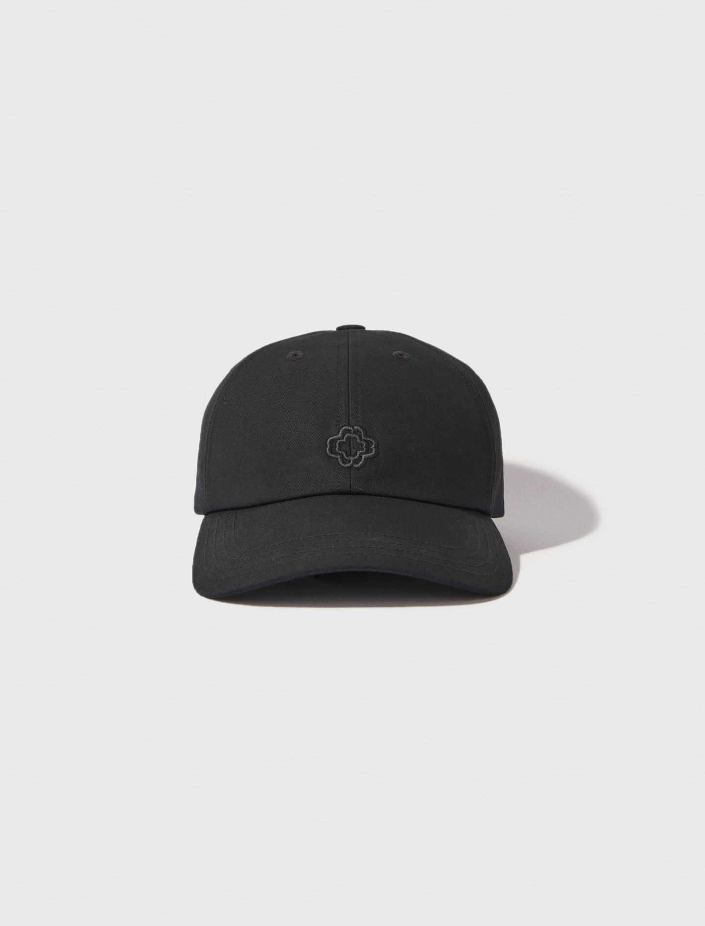 Woman's cotton Cotton cap with gold-tone buckle for Fall/Winter, size One Size, in color Black / Black
