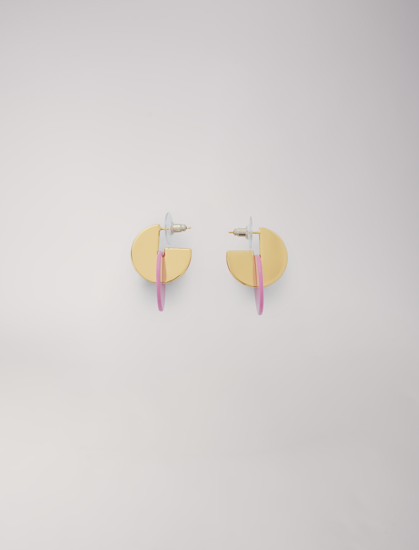 Mixte's brass, Enameled earrings for Spring/Summer, size Mixte-Jewelry-OS (ONE SIZE), in color Gold / Yellow