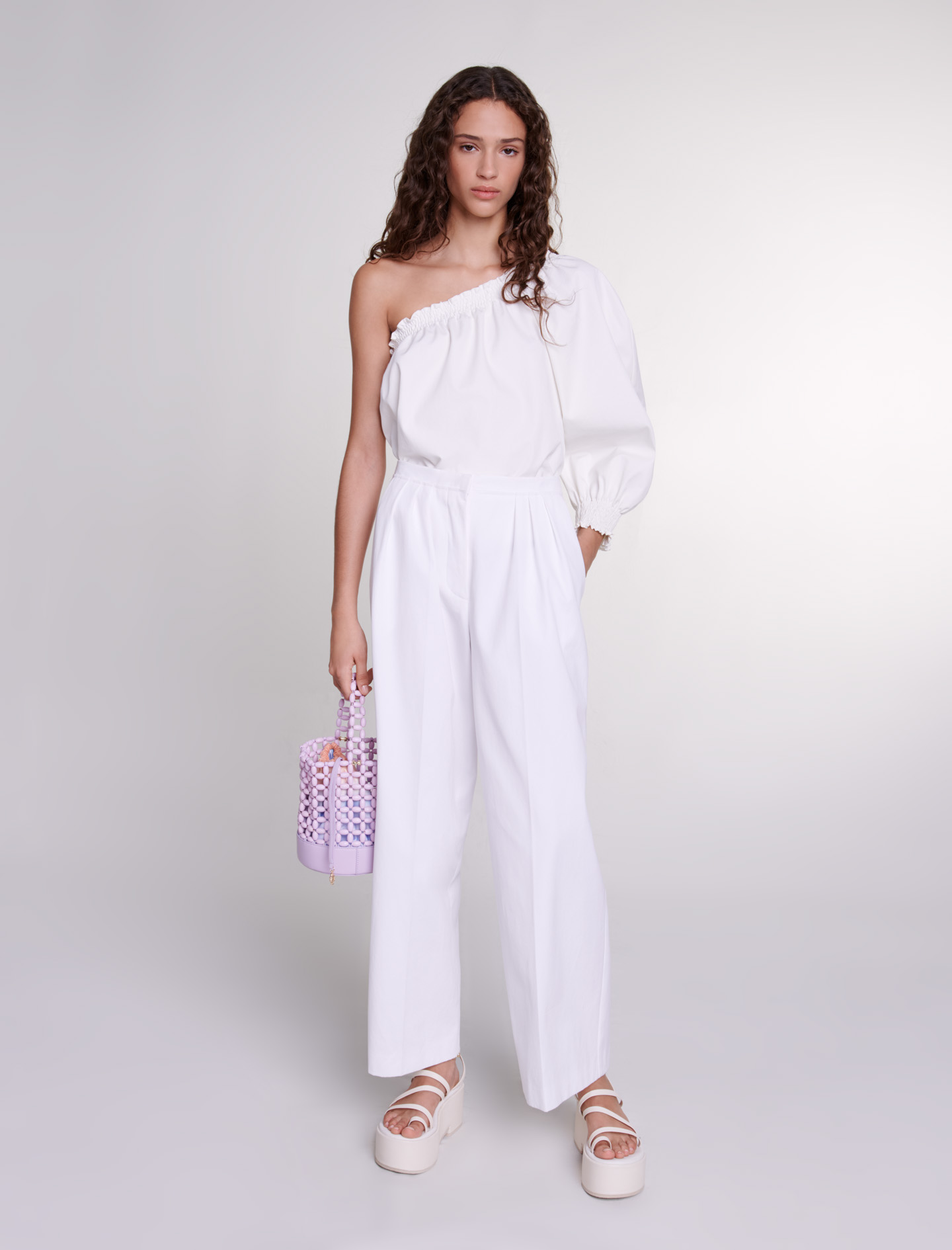 Shop Maje Size Woman-tops & Shirts-us L / Fr 3 In White