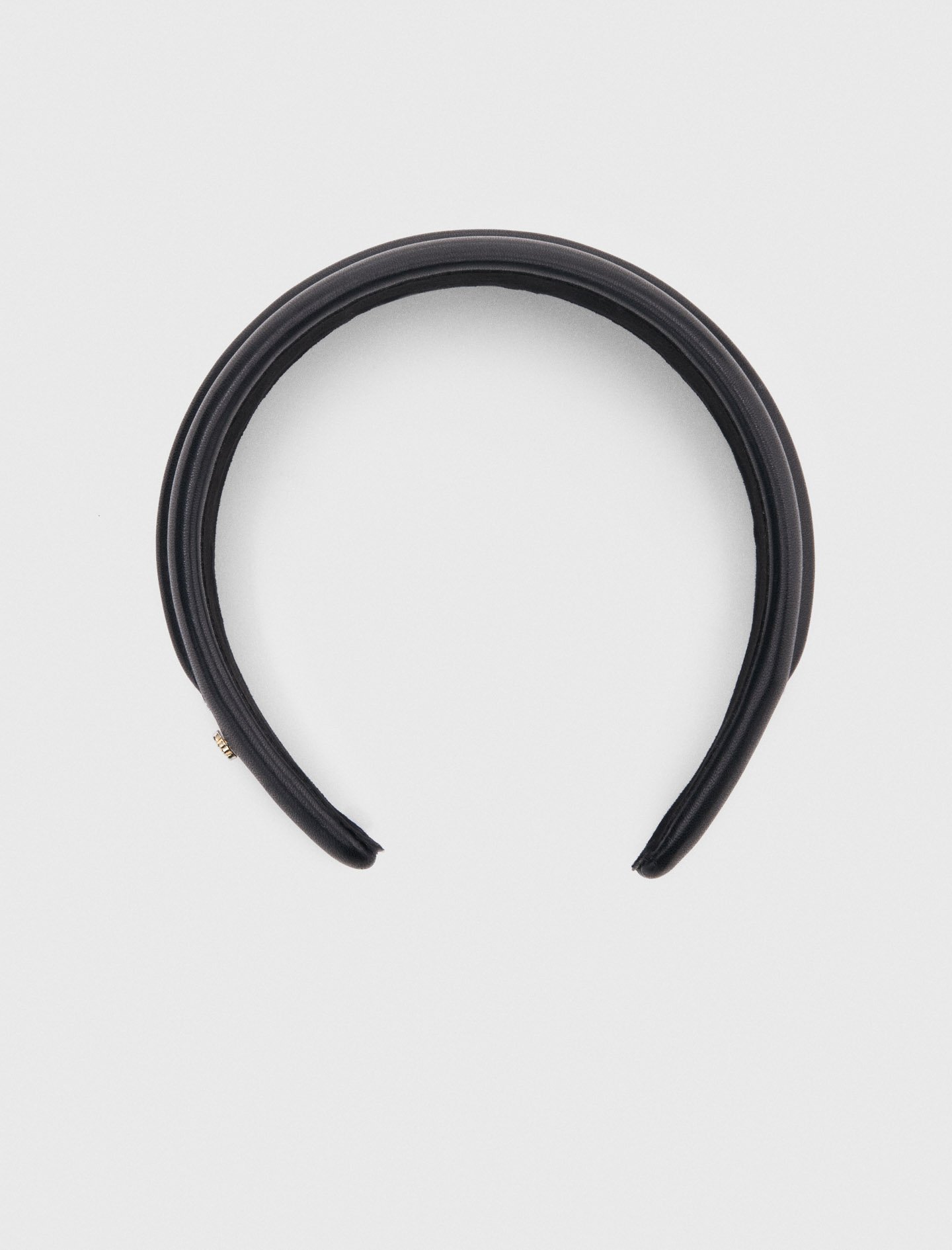 Leather headband Black / Gray For Women | Maje
