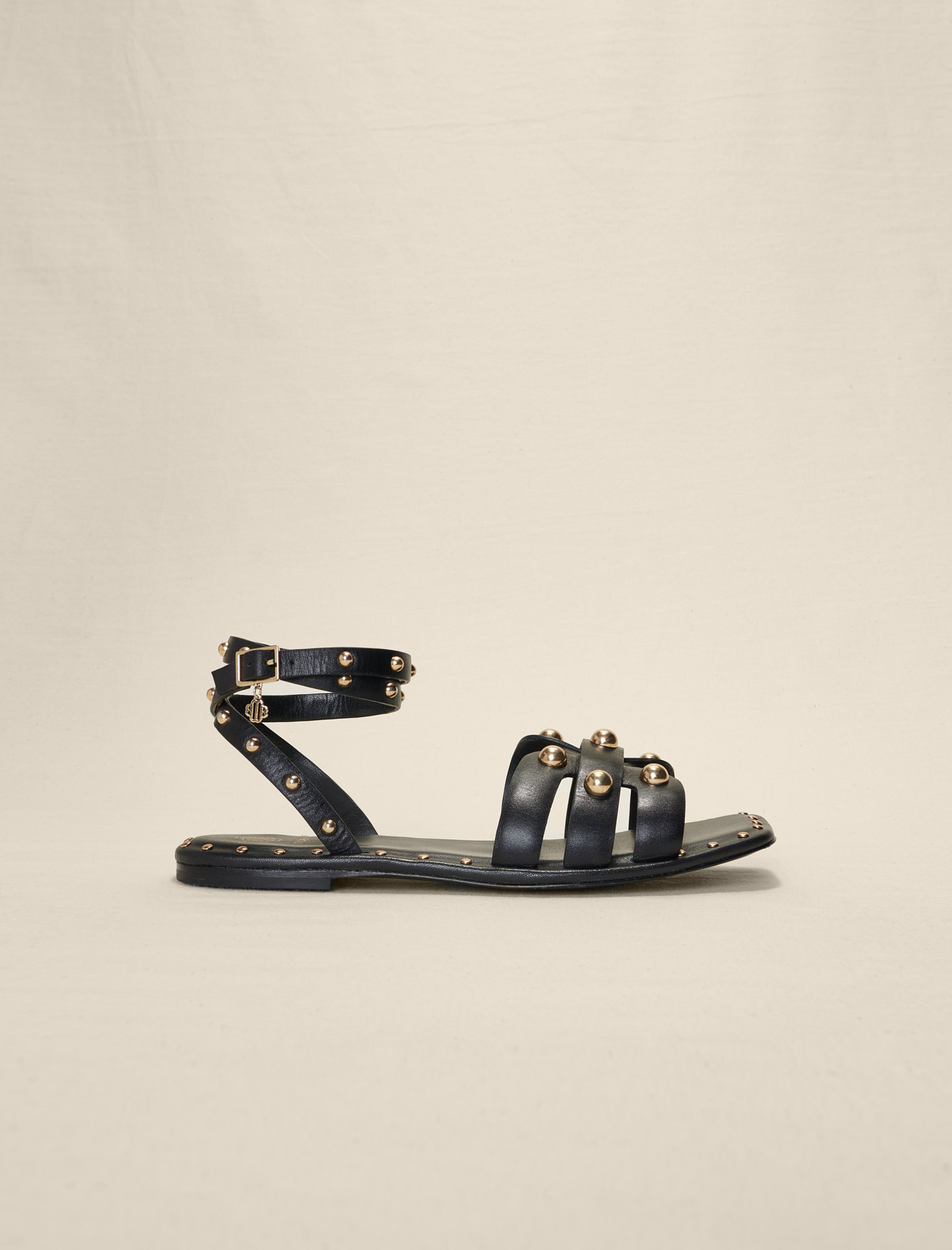 Studded leather sandals