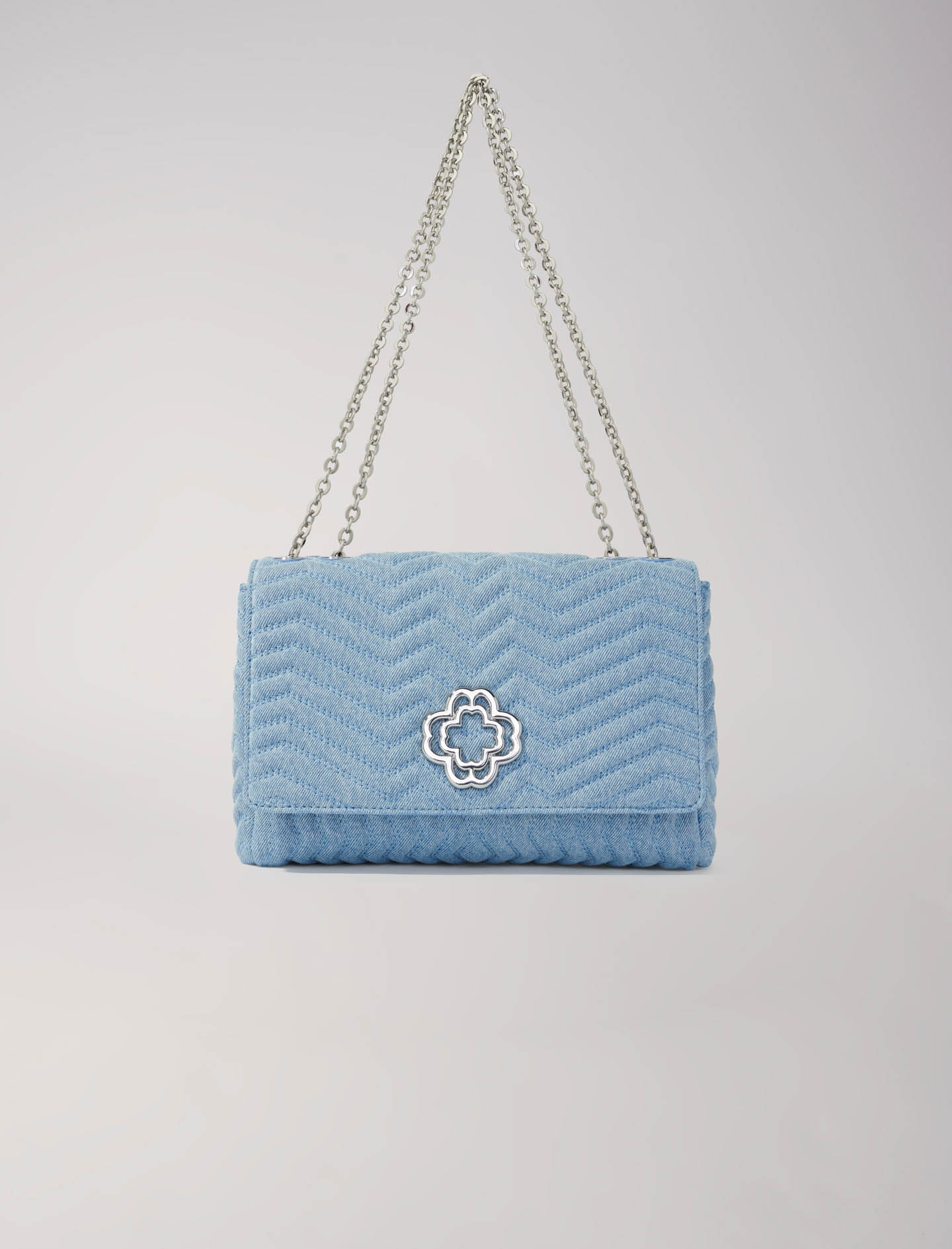 Mixte's cotton Lining: Cloverbloom denim bag for Spring/Summer, size Mixte-All Bags-OS (ONE SIZE), in color Denim /