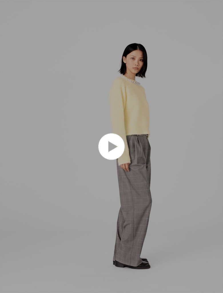 Removable Jewel Collar Sweater