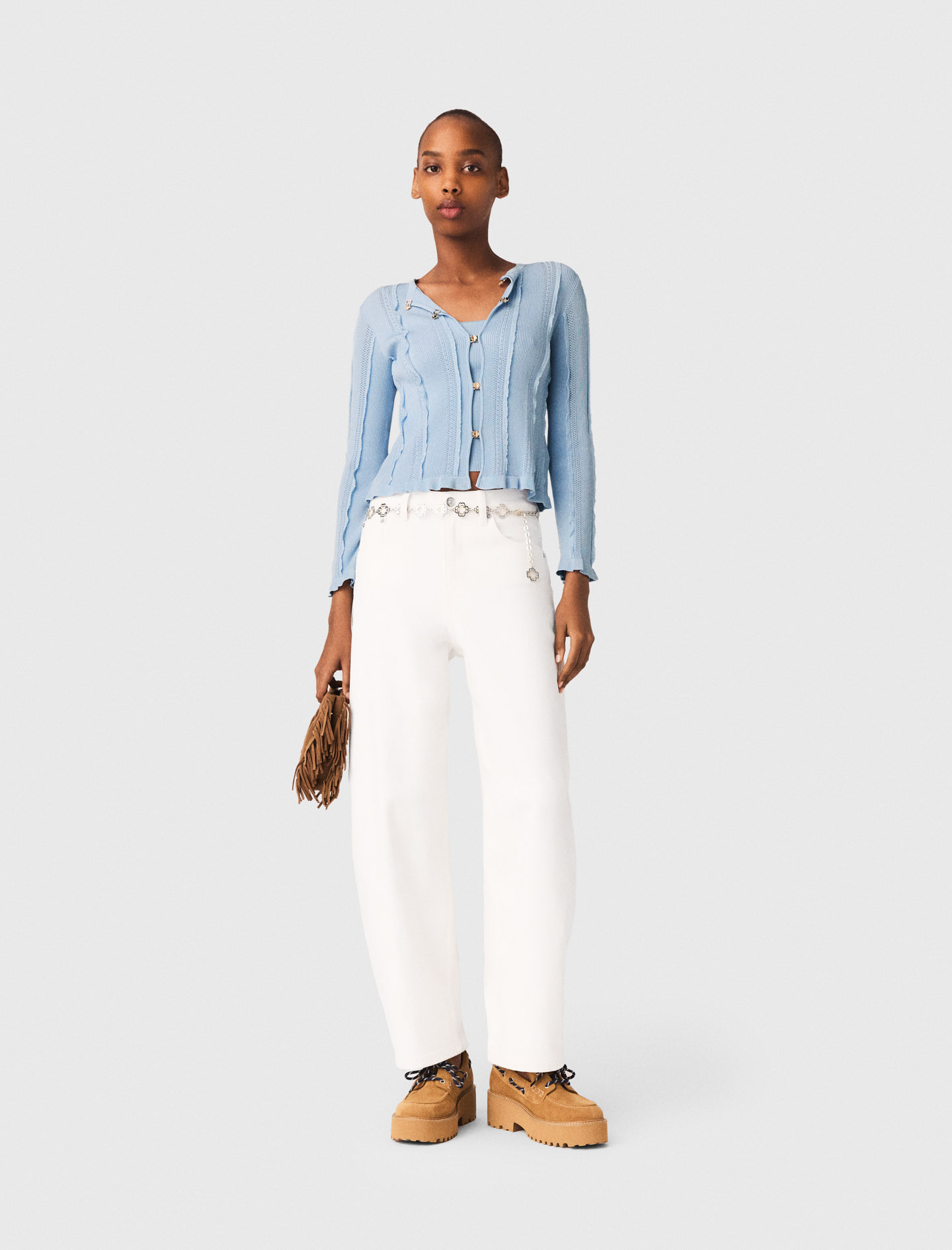 2-in-1 cardigan Blue For Women | Maje