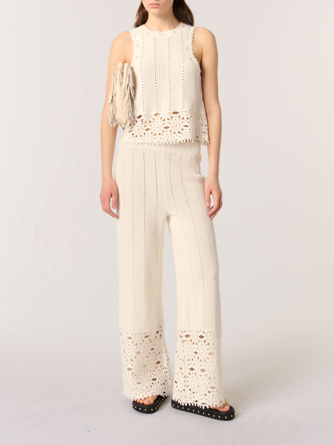 Crochet vest top White For Women | Maje