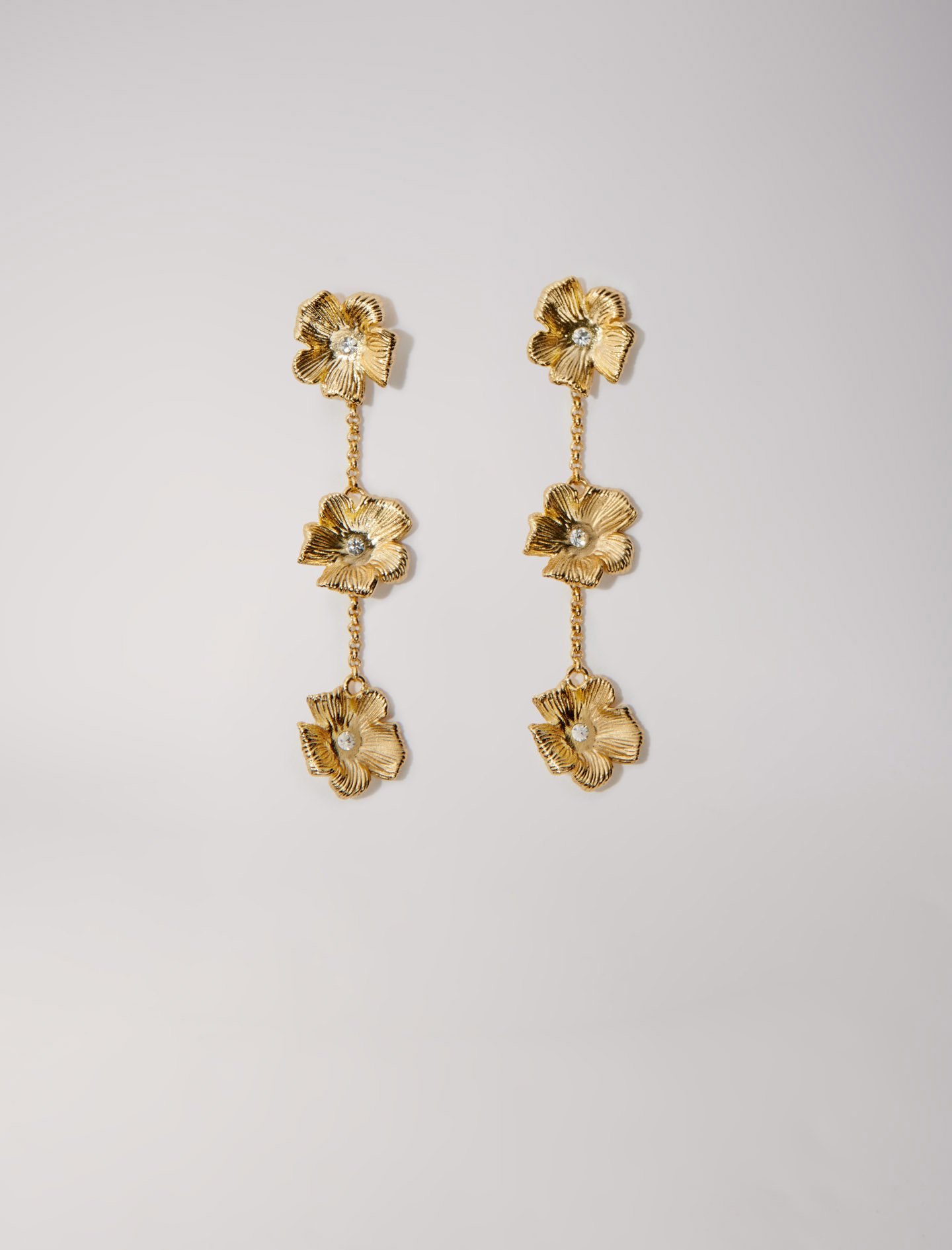 Woman's glass Jewellery: Flower earrings for Spring/Summer, size Woman-The Seasonal Event-OS (ONE SIZE), in color Gold / Yellow