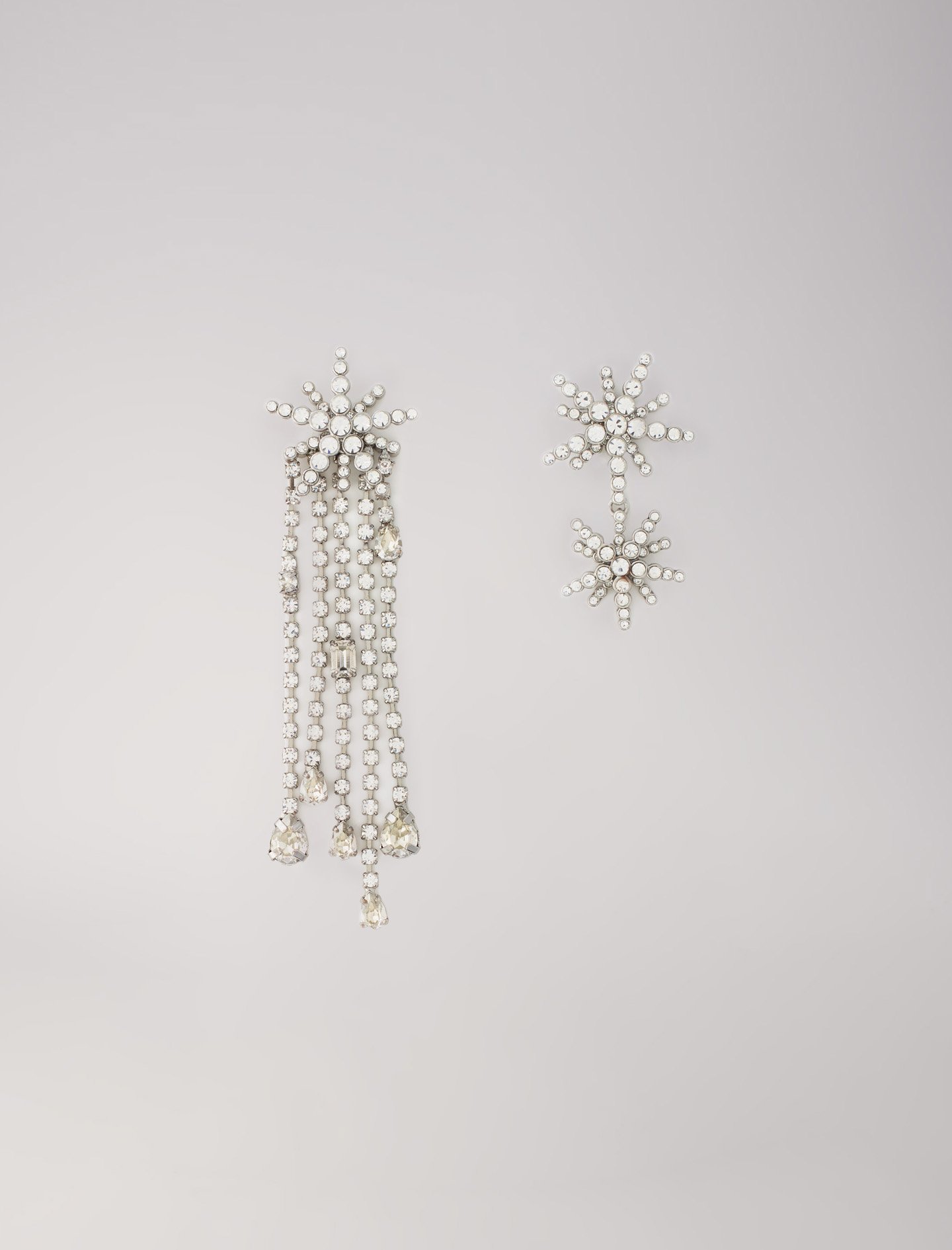 Mixte's glass Jewellery: Star strass-earings for Spring/Summer, size Mixte-Jewelry-OS (ONE SIZE), in color Crystal / White